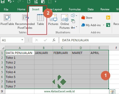 Cara Mengedit Tabel di Excel
