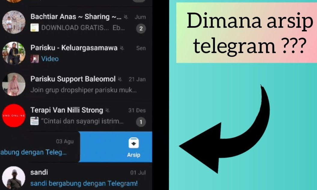 Cara Mengembalikan Pesan yang Diarsipkan di Telegram